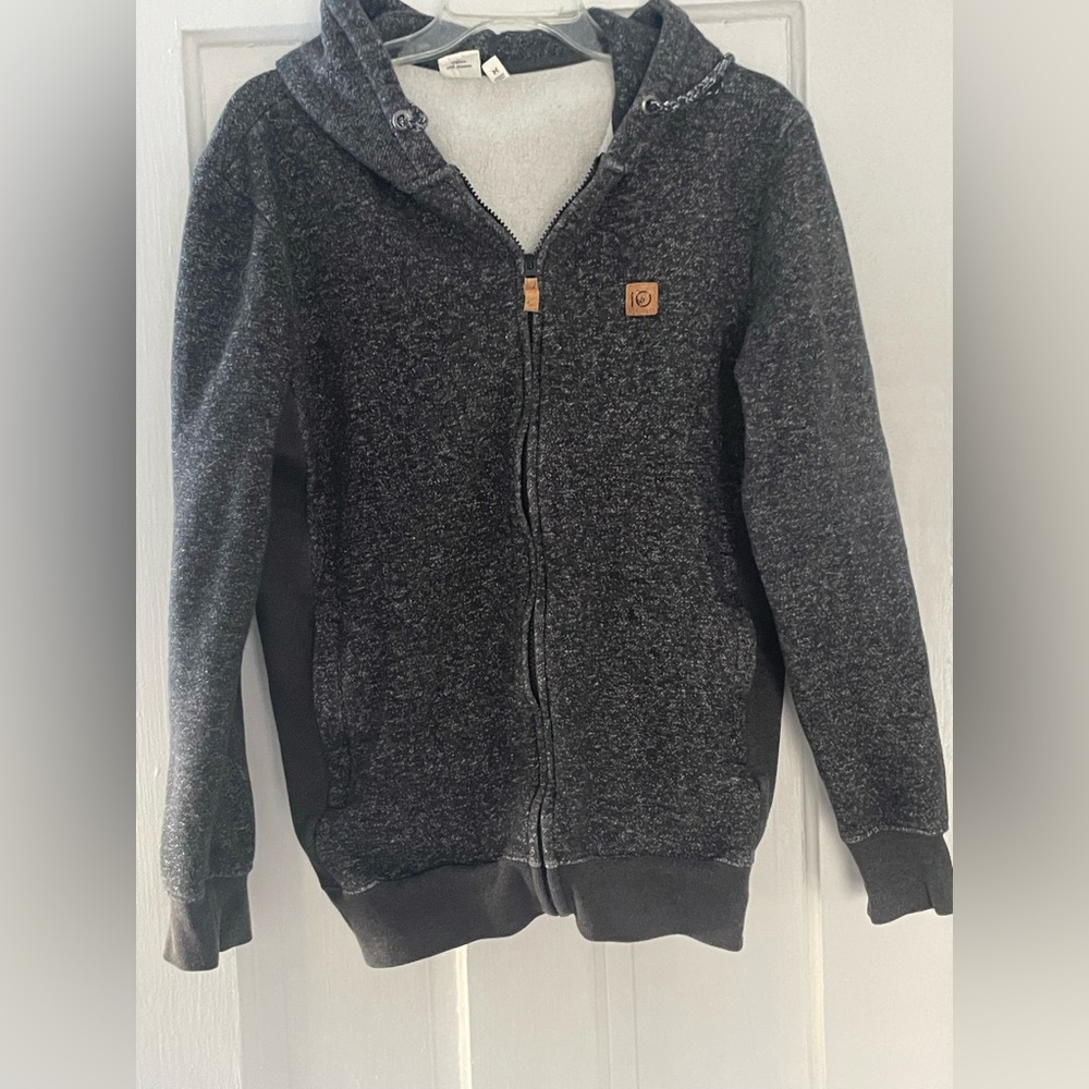 Men's Charcoal Zip-Up Hoodie